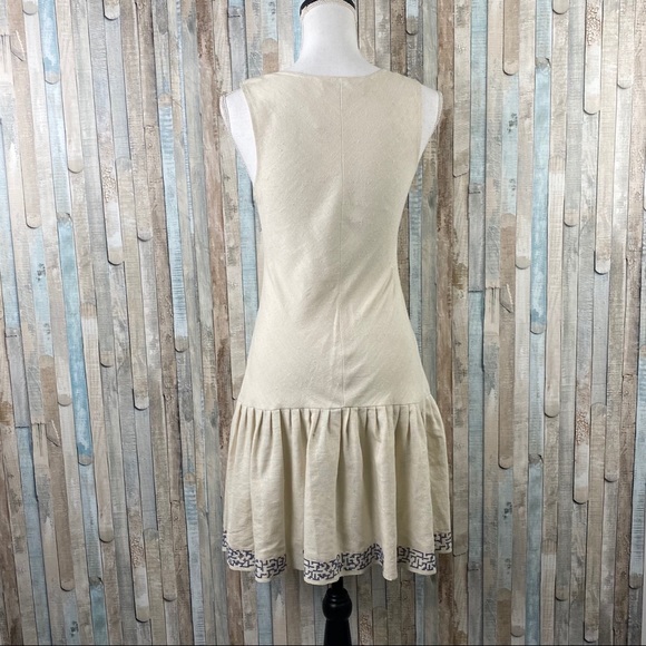 Caron Callahan 6 Woven Silk Drop Waist Tank Dress - Picture 7 of 9